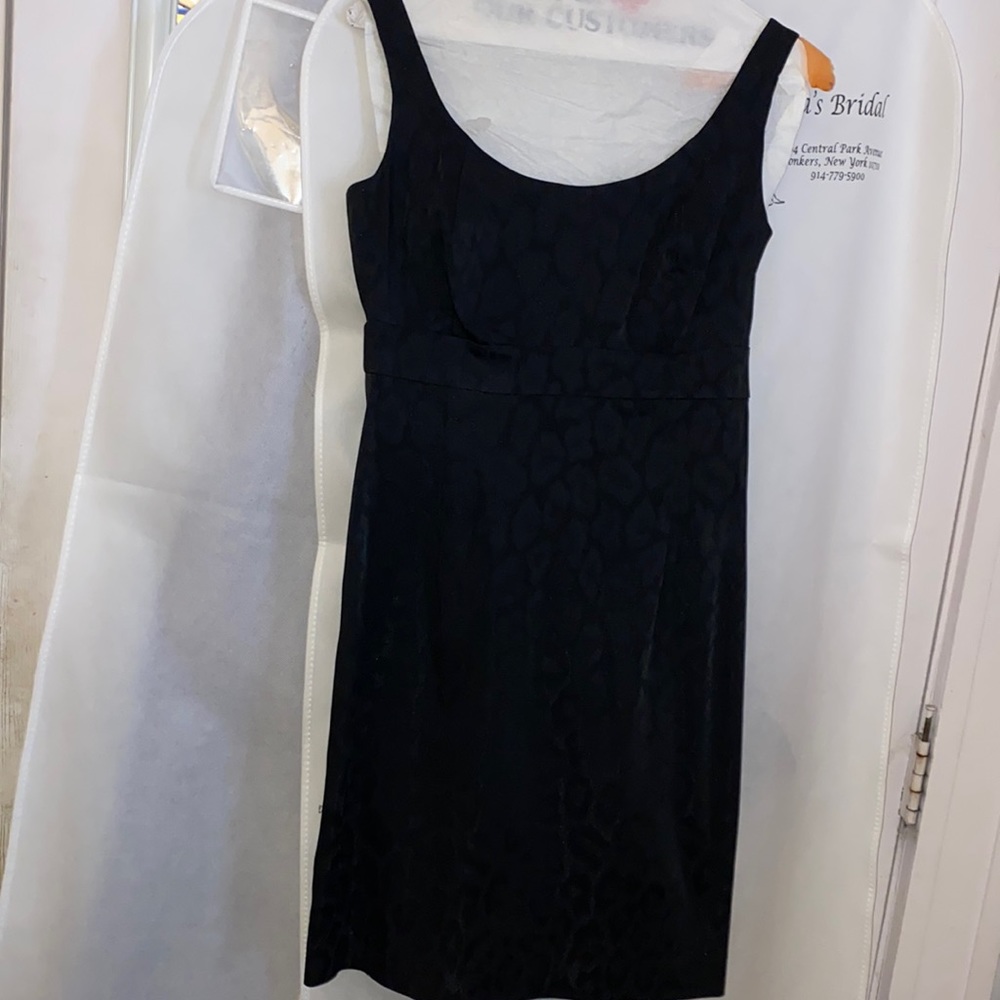 Black dress with black leopard print